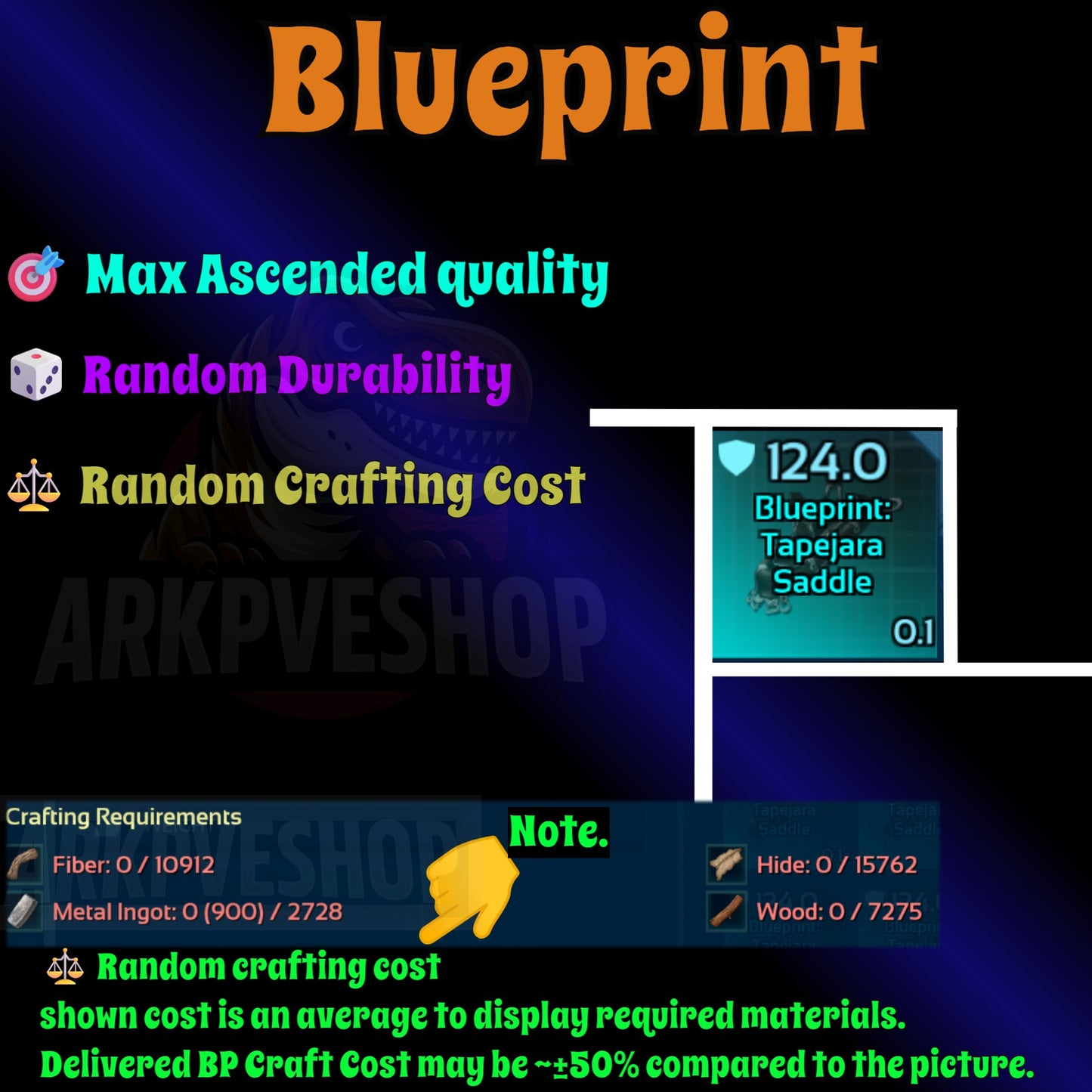 Blueprint s Bp Armour / Guns / Saddles