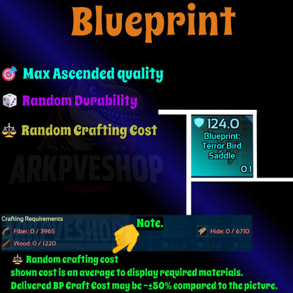 Blueprint s Bp Armour / Guns / Saddles