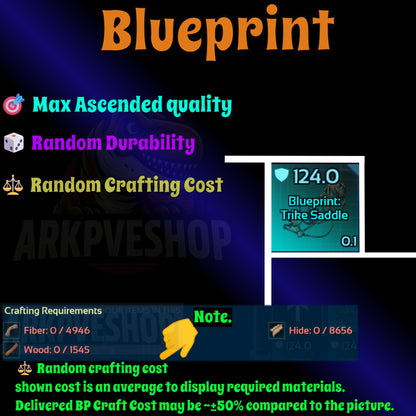 Blueprint s Bp Armour / Guns / Saddles