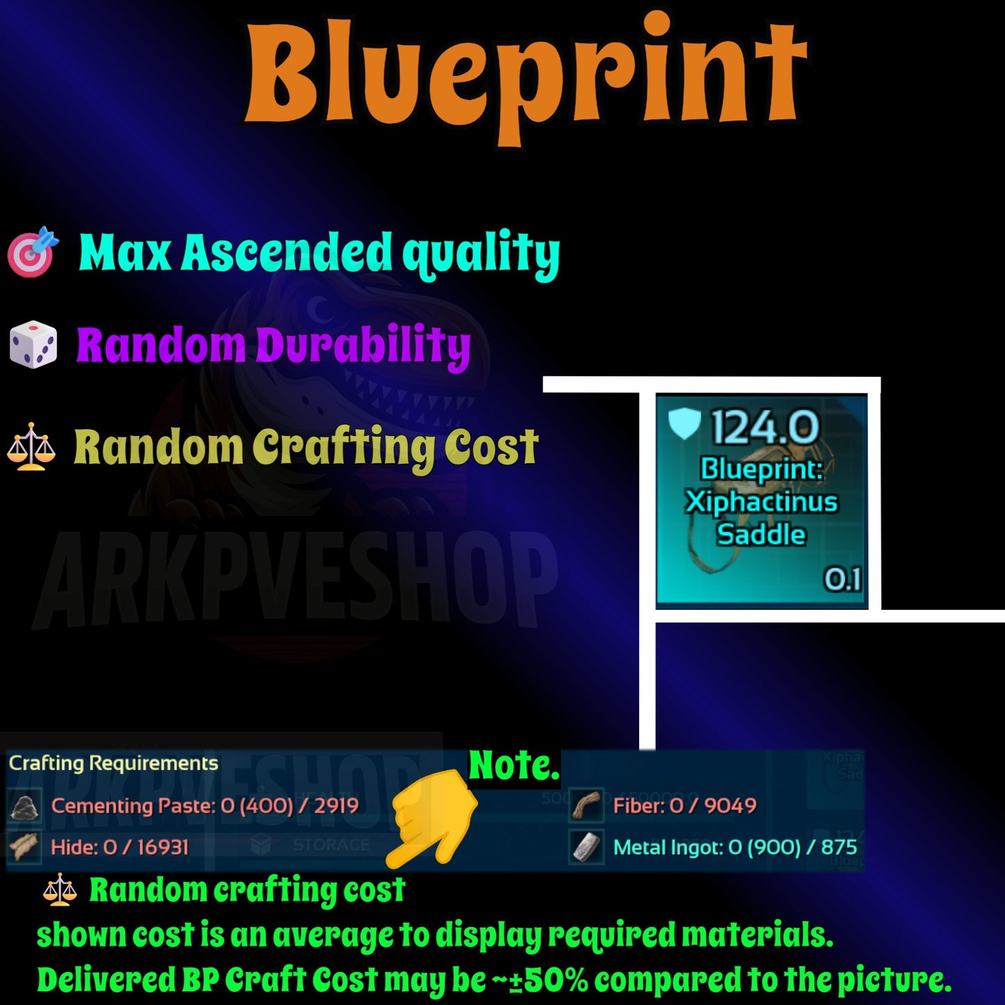 Blueprint s Bp Armour / Guns / Saddles