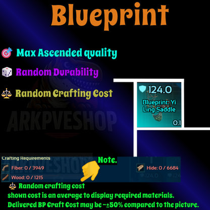 Blueprint s Bp Armour / Guns / Saddles