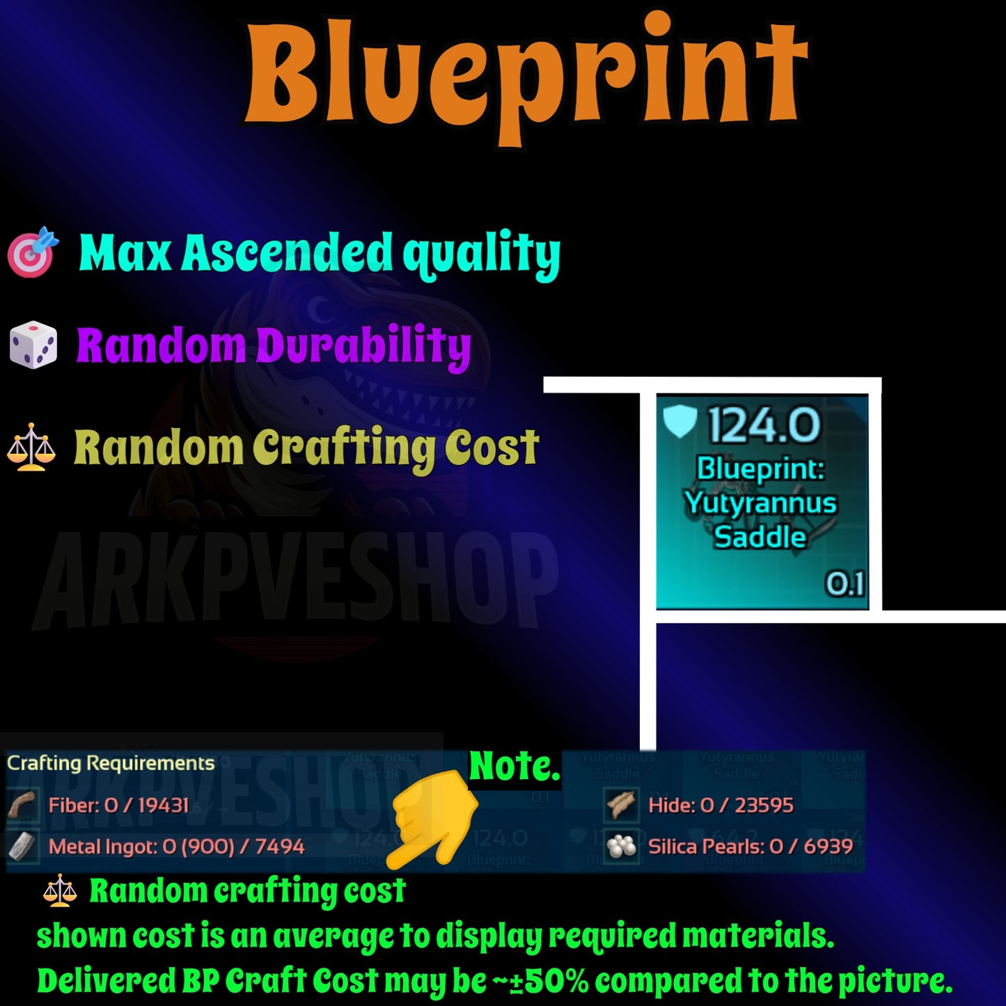 Blueprint s Bp Armour / Guns / Saddles