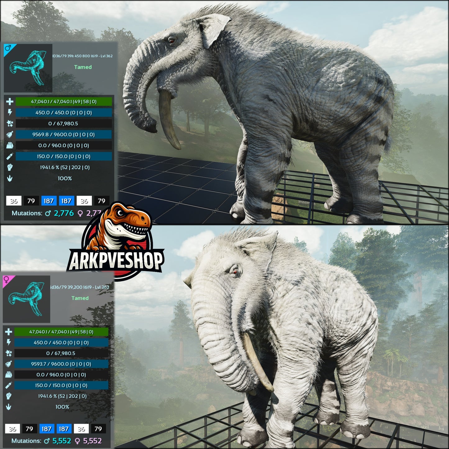 Deinotherium 1941%melee imprinted Top Stats