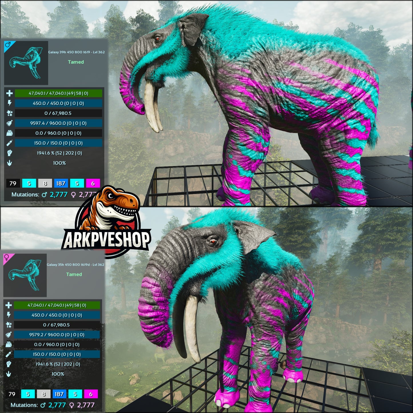 Deinotherium 1941%melee imprinted Top Stats