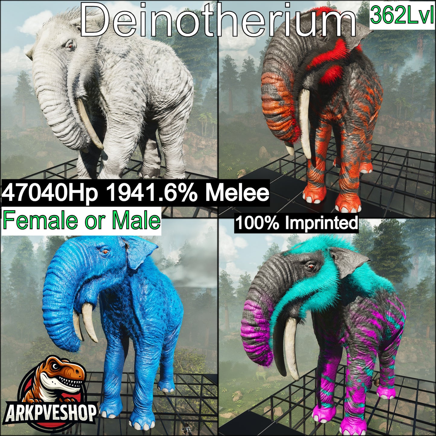Deinotherium 1941%melee imprinted Top Stats