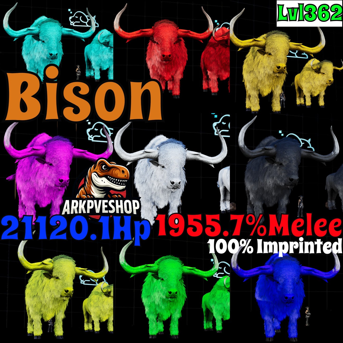 Bison 362Lvl 1955.7% Melee