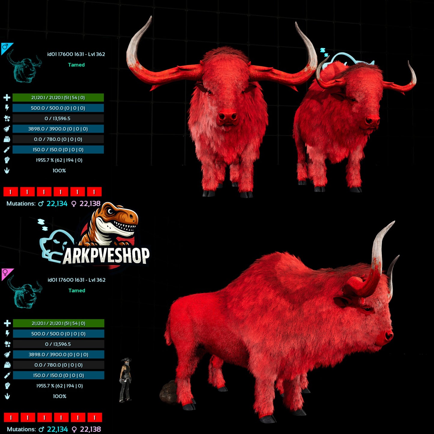 Bison 362Lvl 1955.7% Melee
