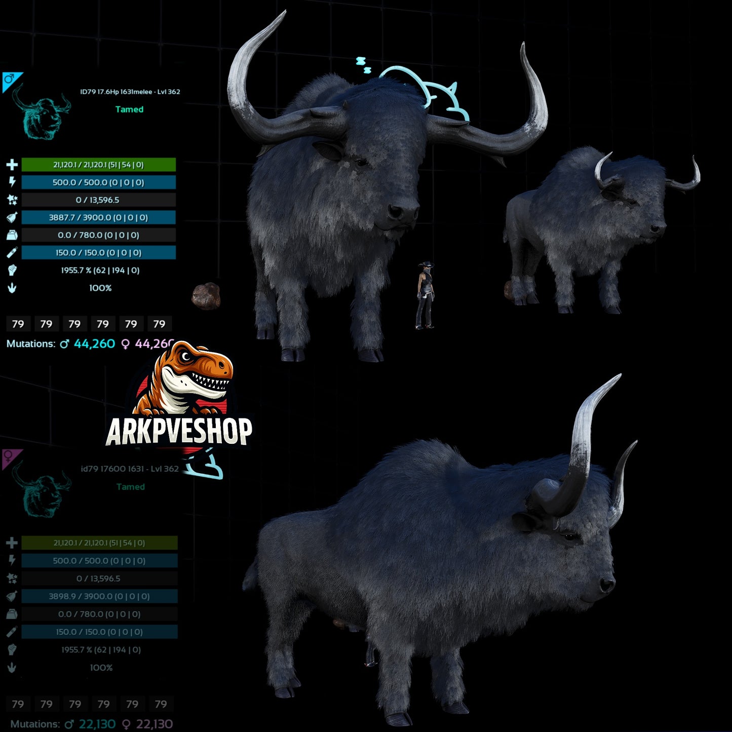 Bison 362Lvl 1955.7% Melee