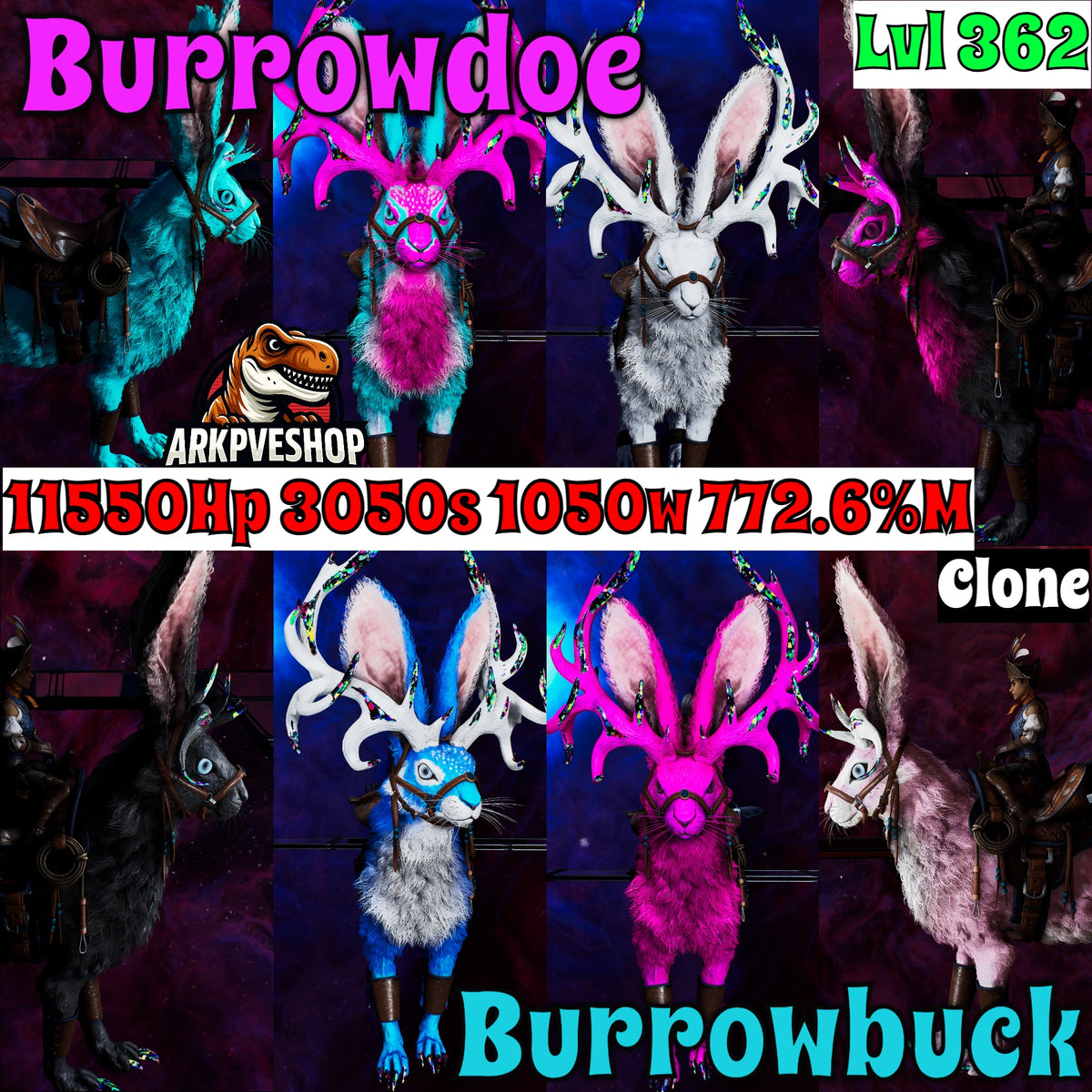 Burrowbuck /  Burrowdoe 772.6% Melee clone