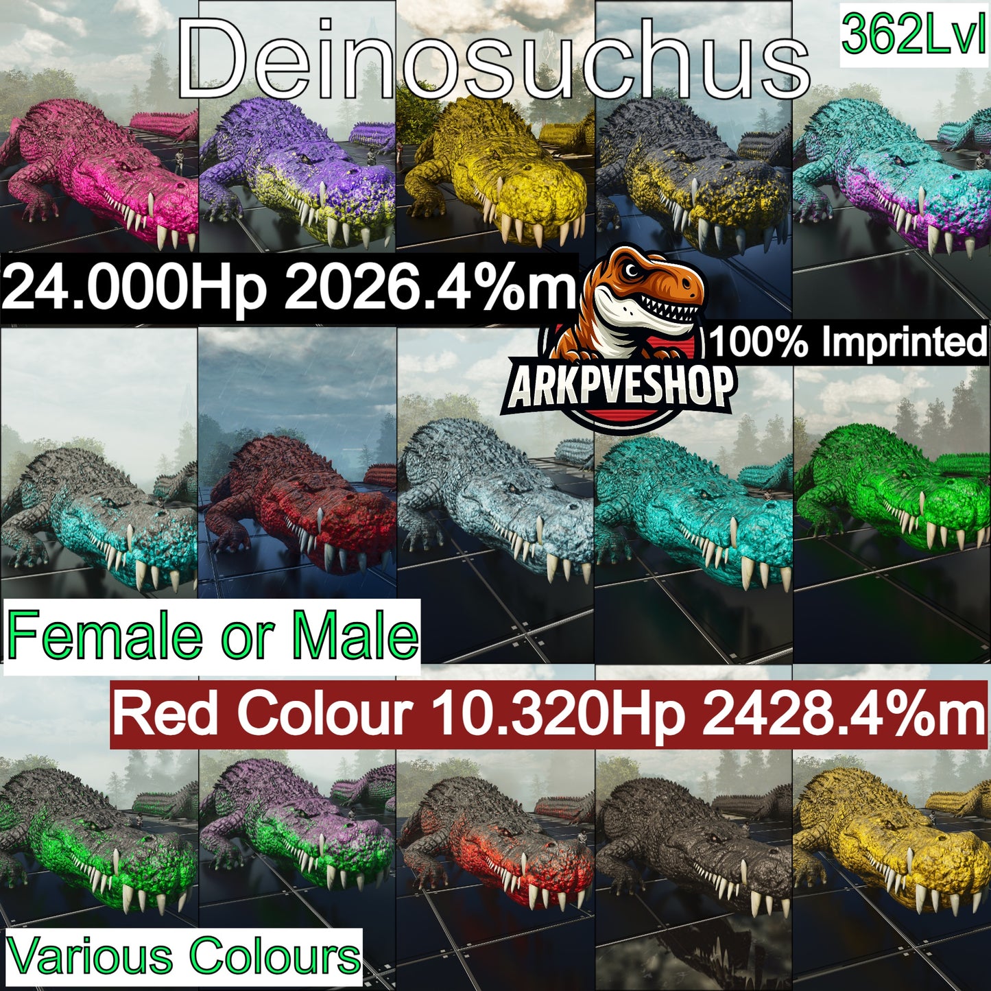 Deinosuchus Deino 2026m or 2428m Red Variant