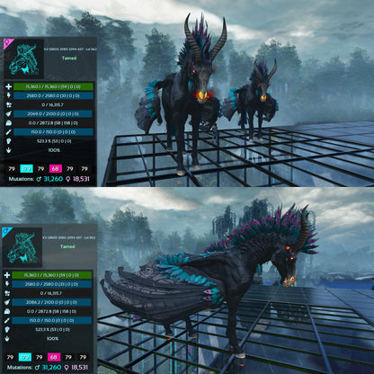 Dreadstallion / Dreadmare 362Lvl 2315%m or 2872Weight