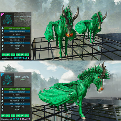 Dreadstallion / Dreadmare 362Lvl 2315%m or 2872Weight