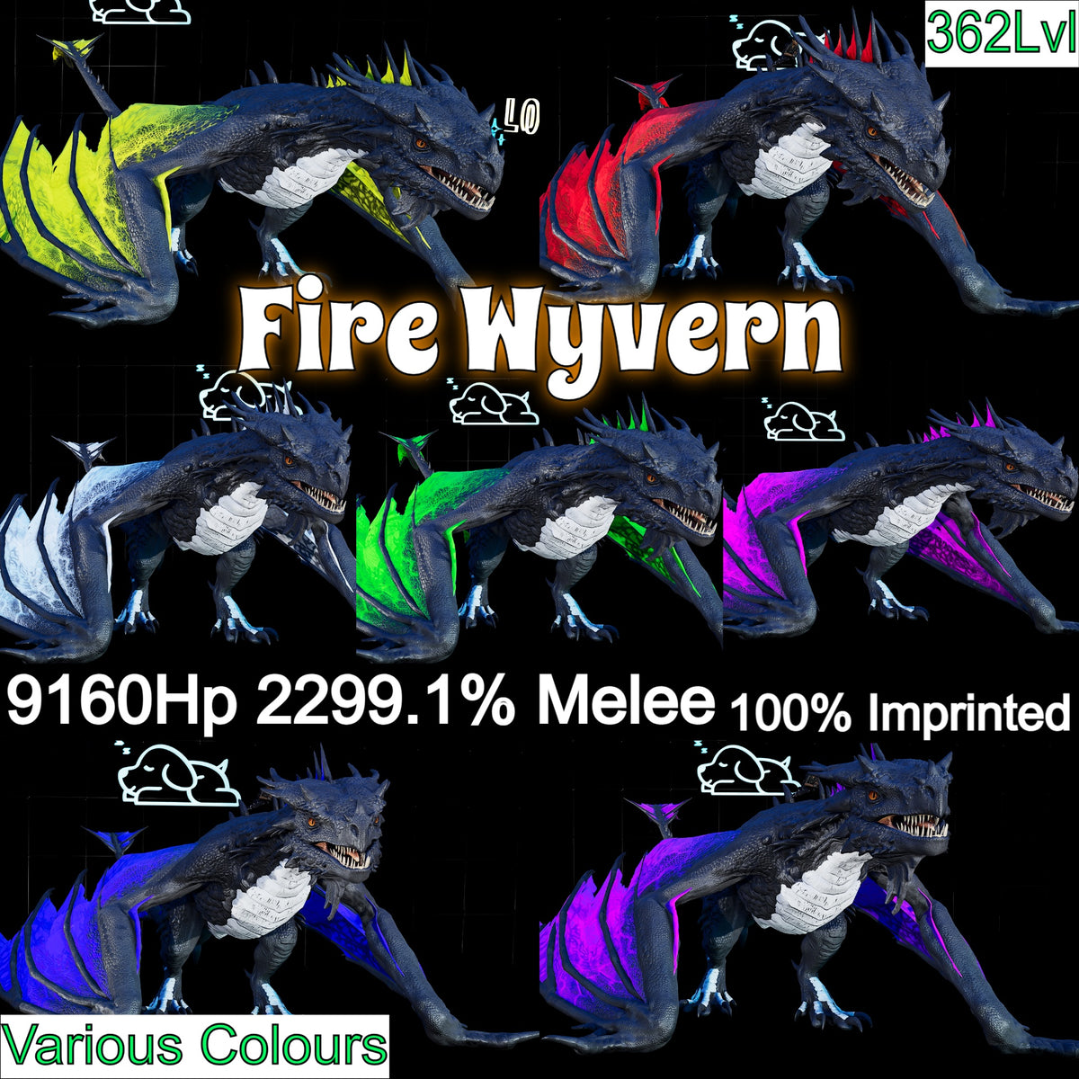 Fire Wyvern Mix Colour  2299.1% Melee