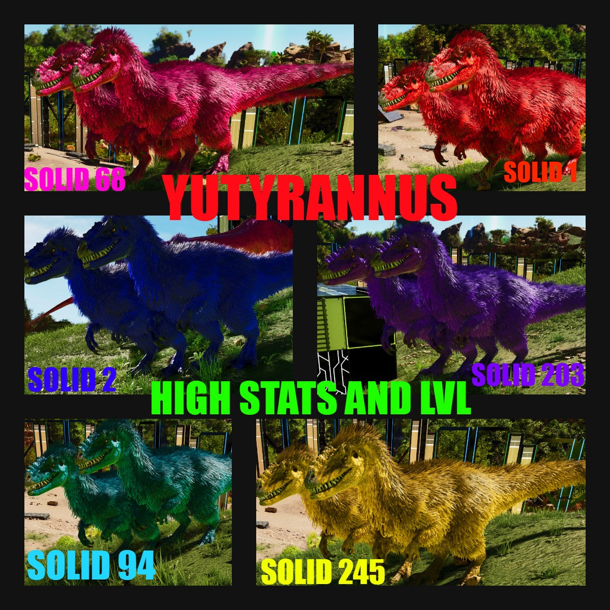 ARK SURVIVAL ASCENDED PvE PC/XBOX/PS Top Stats Yutyrannus Midnight - Foto 4