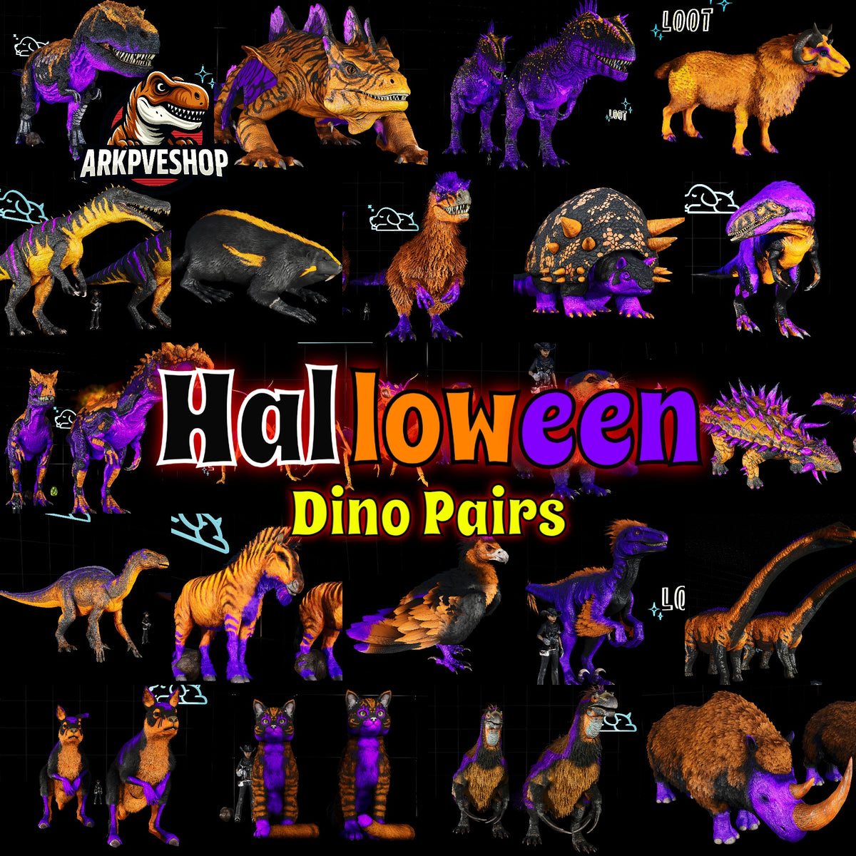 Halloween Dino Pairs Clone