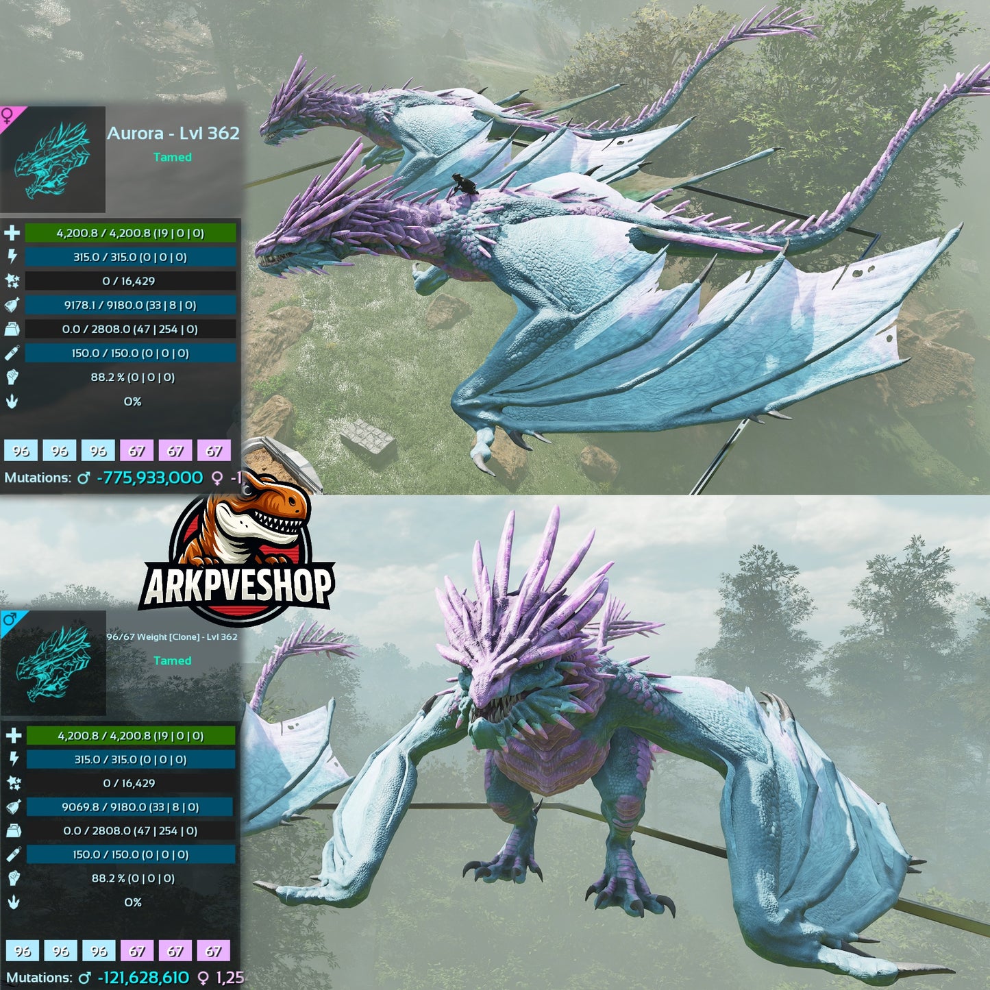 Ice Wyvern 4.200Hp 9180Food 2808.0Weight