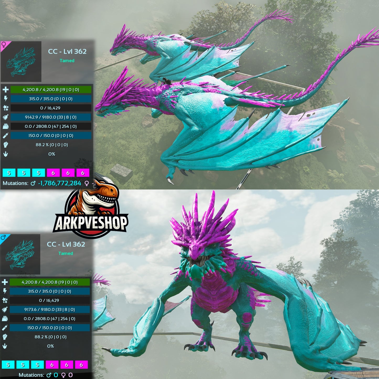 Ice Wyvern 4.200Hp 9180Food 2808.0Weight