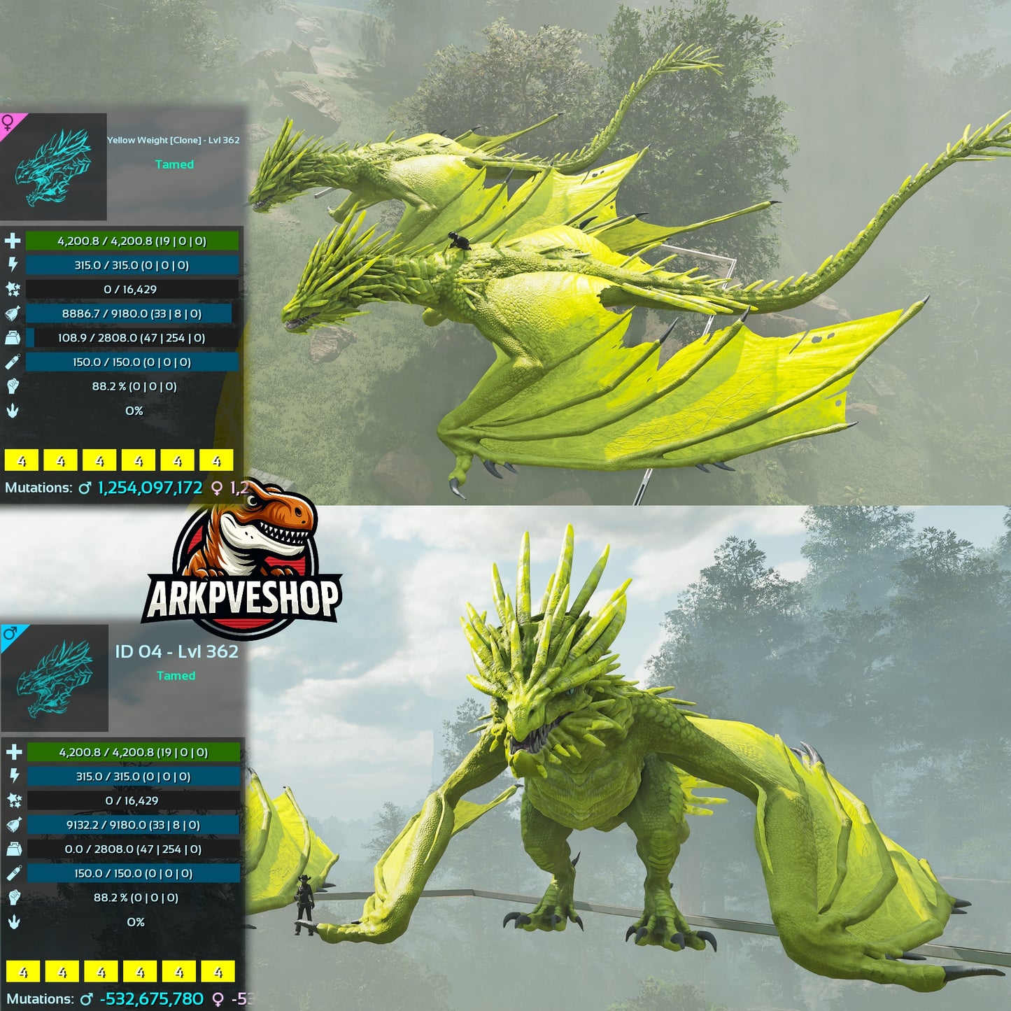 Ice Wyvern 4.200Hp 9180Food 2808.0Weight