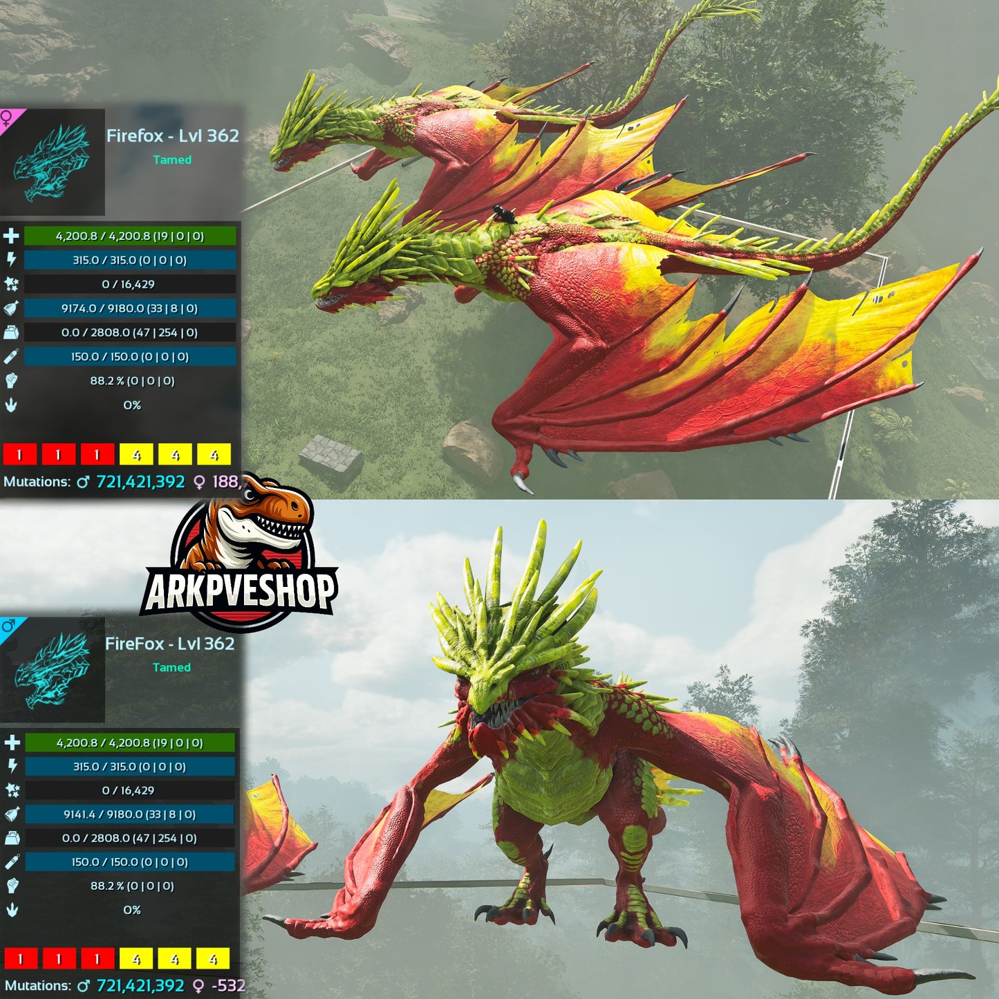 Ice Wyvern 4.200Hp 9180Food 2808.0Weight
