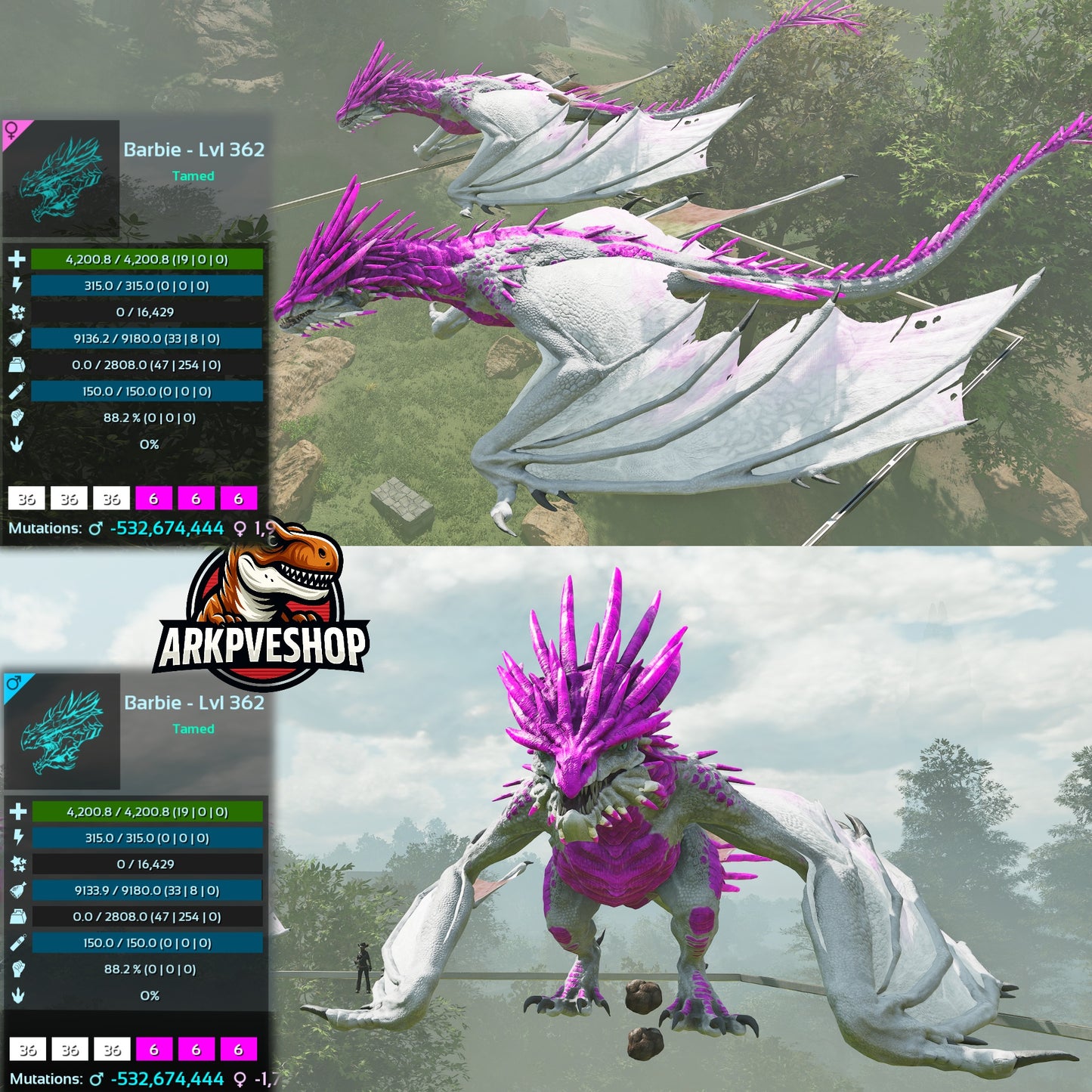 Ice Wyvern 4.200Hp 9180Food 2808.0Weight