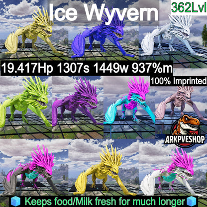 Ice Wyvern 362Lvl Imprinted Many Colours