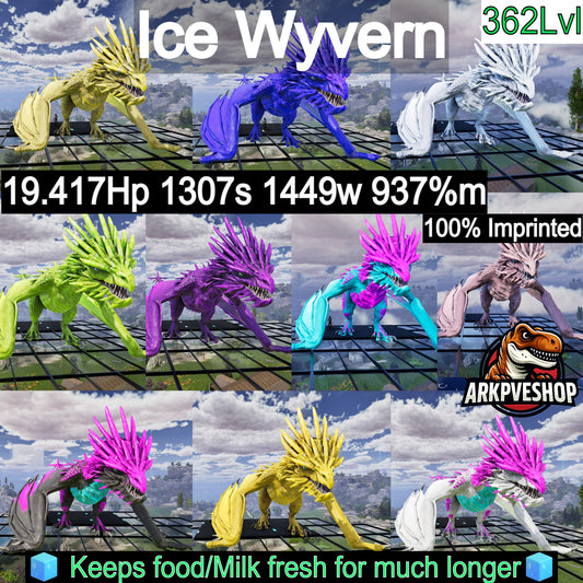 Ice Wyvern 362Lvl Imprinted Many Colours