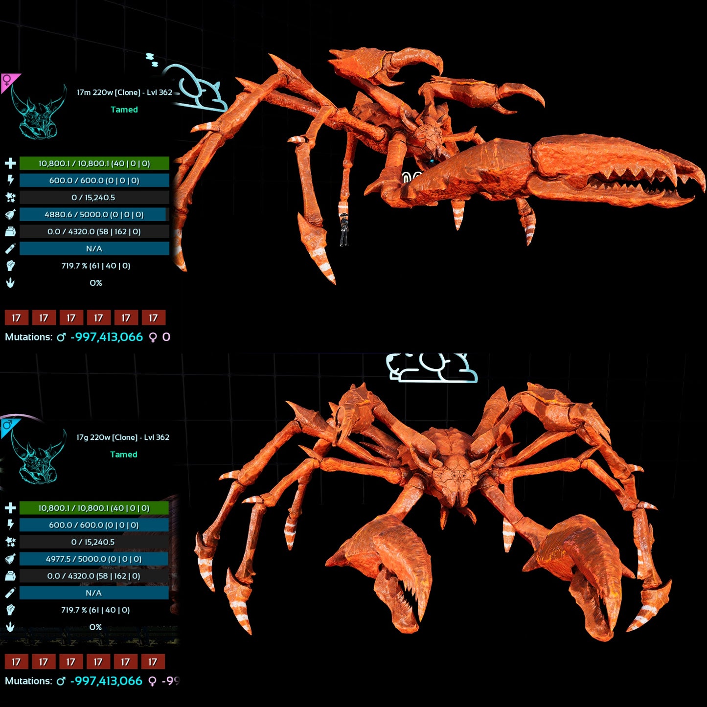 Karkinos 4320Weight 719.7%melee Clone