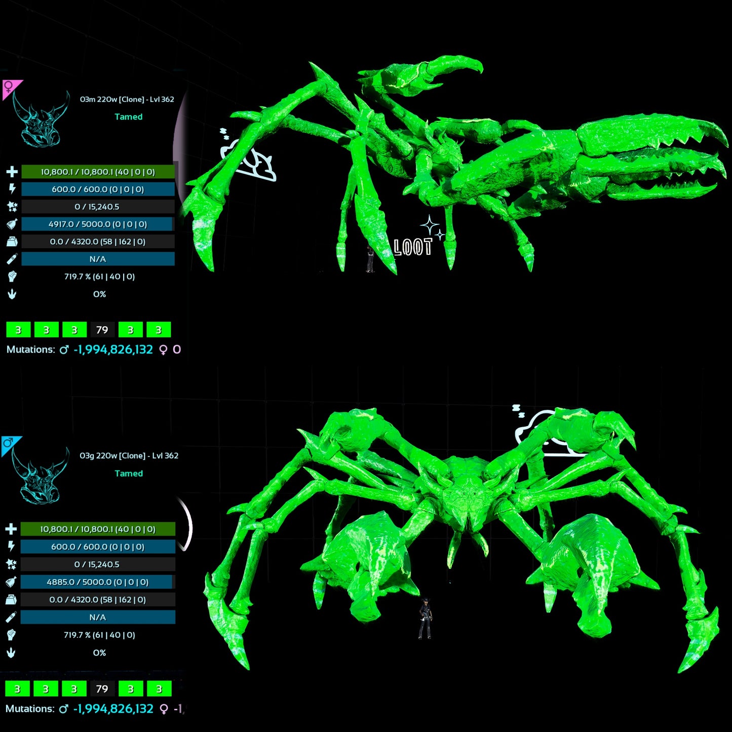Karkinos 4320Weight 719.7%melee Clone