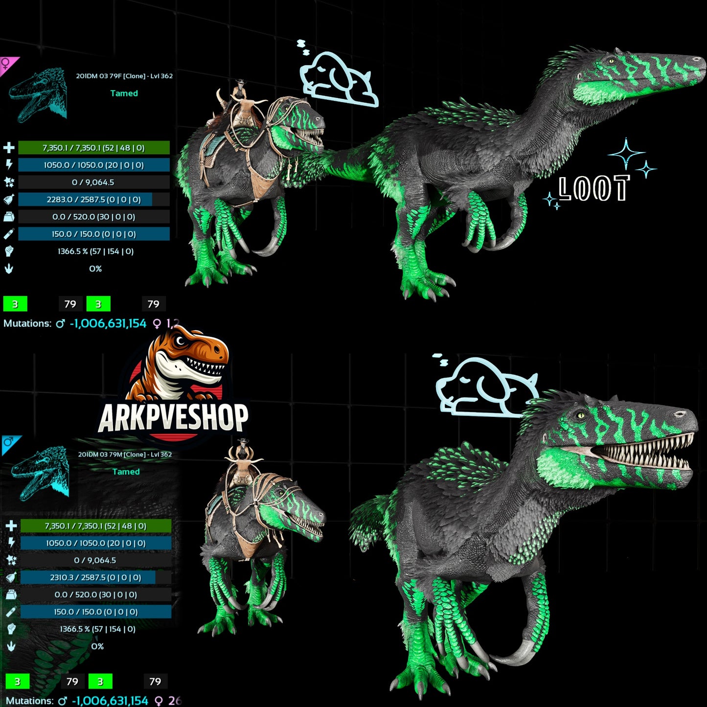 Megaraptor Colour 1366.5% Melee Clone