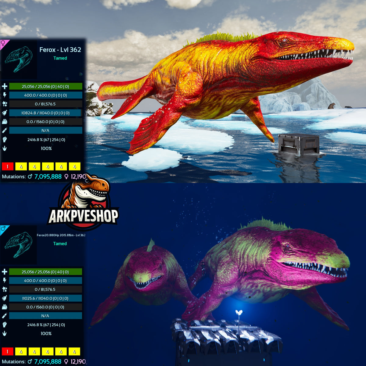 Mosasaurus 25056Hp 2416.8%melee Imprinted