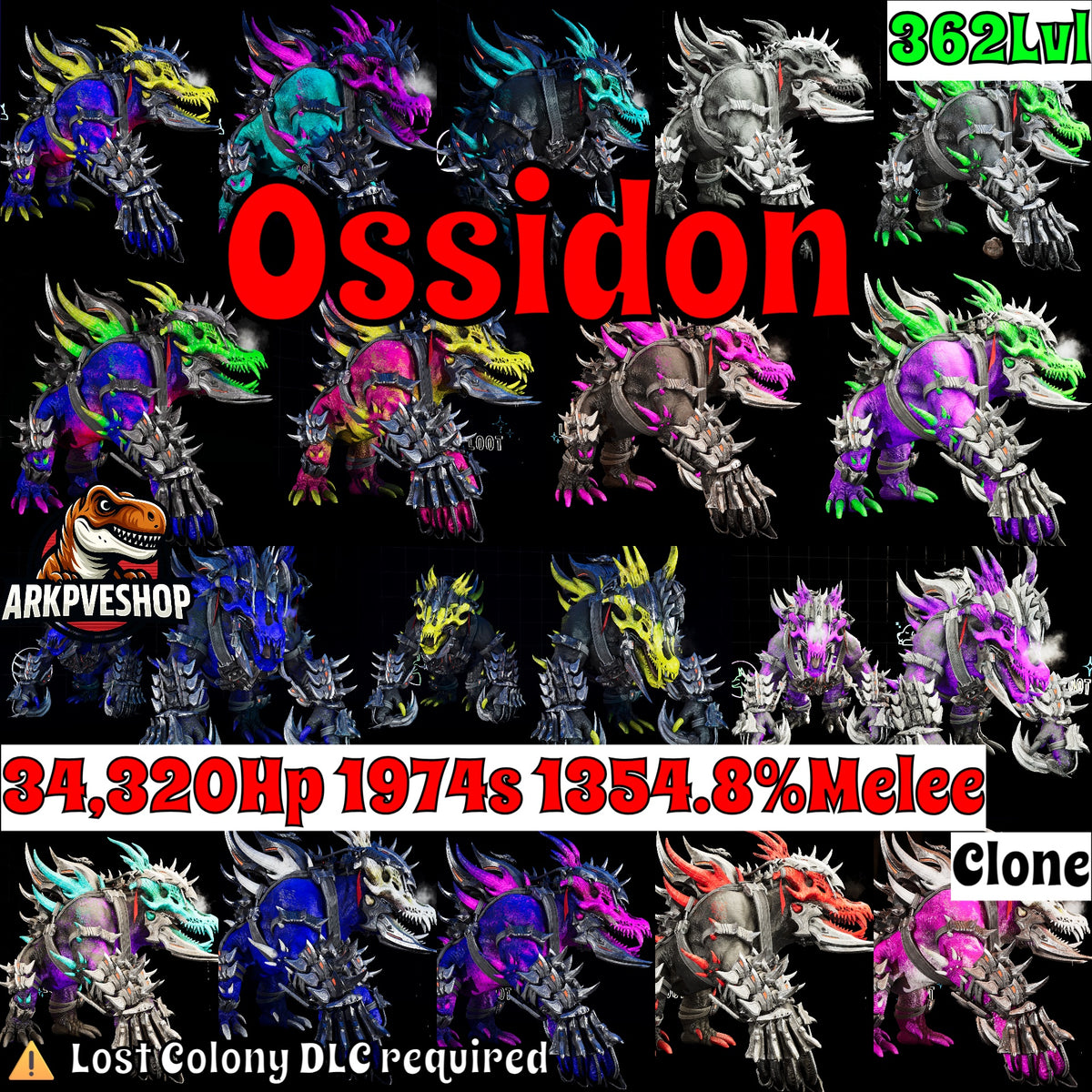 Ossidon 362Lvl 1354.8%Melee Clone
