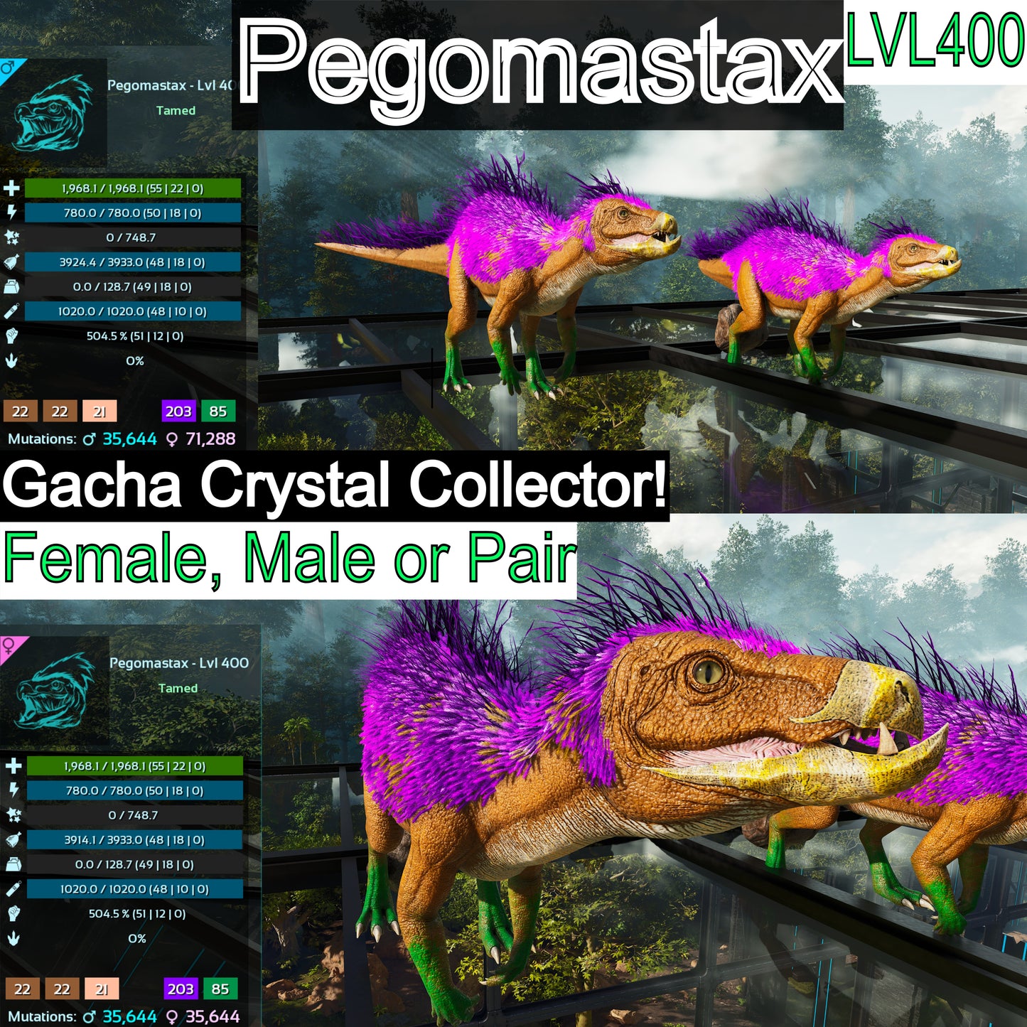 Pegomastax 400 Level - Gacha Crystal Collector