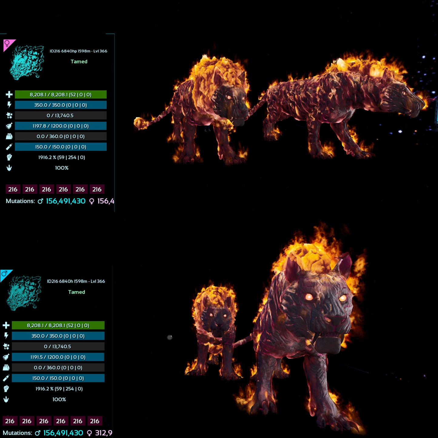 Pyromane / Pyro 1916% Melee DMG 366Lvl