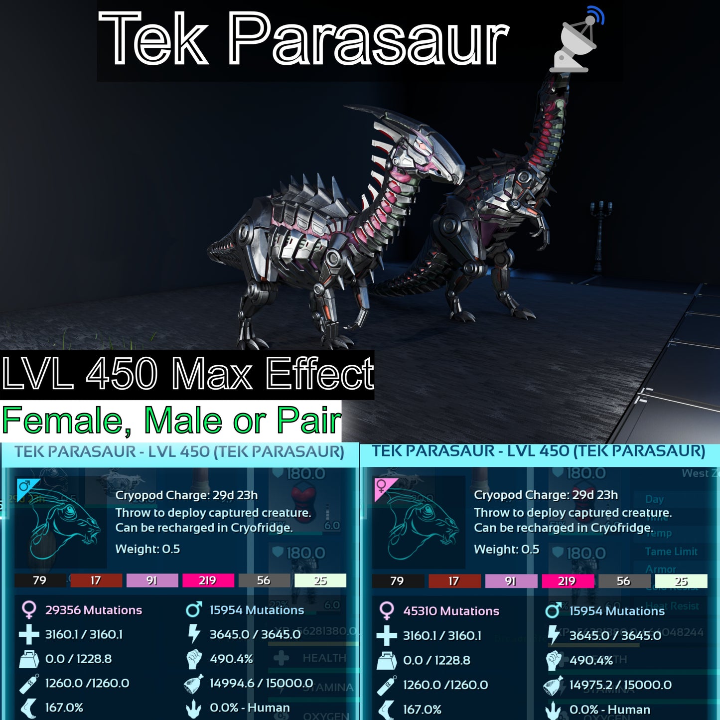 Tek Parasaur Level 450