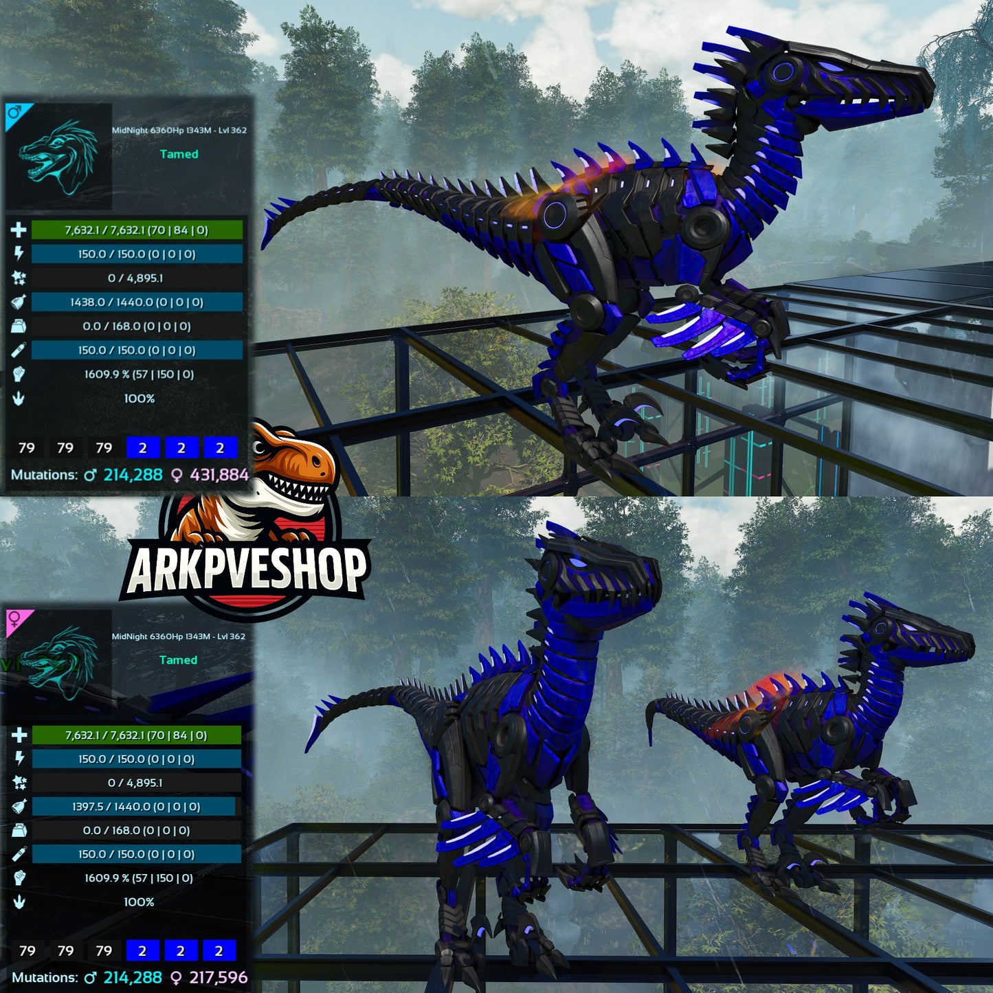 Tek Raptor 7632Hp 1609Melee