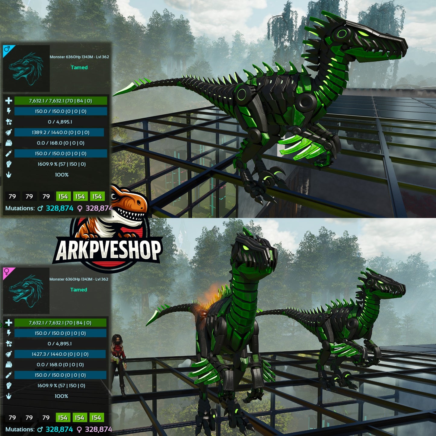 Tek Raptor 7632Hp 1609Melee