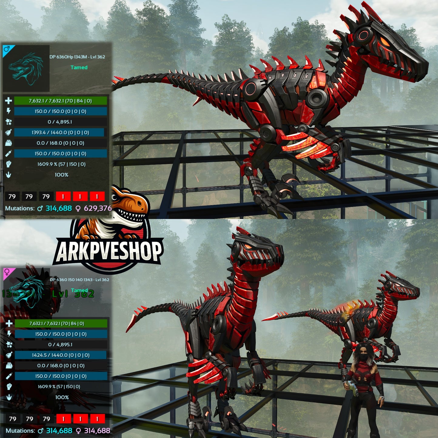 Tek Raptor 7632Hp 1609Melee