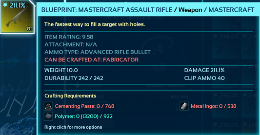 Blueprint: Assalut Rifle