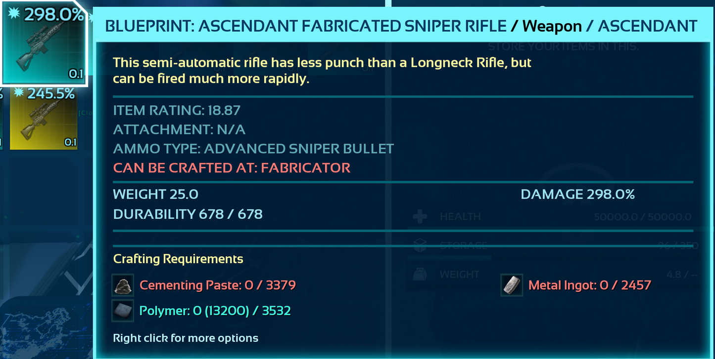 Blueprint: Sniper Rifle