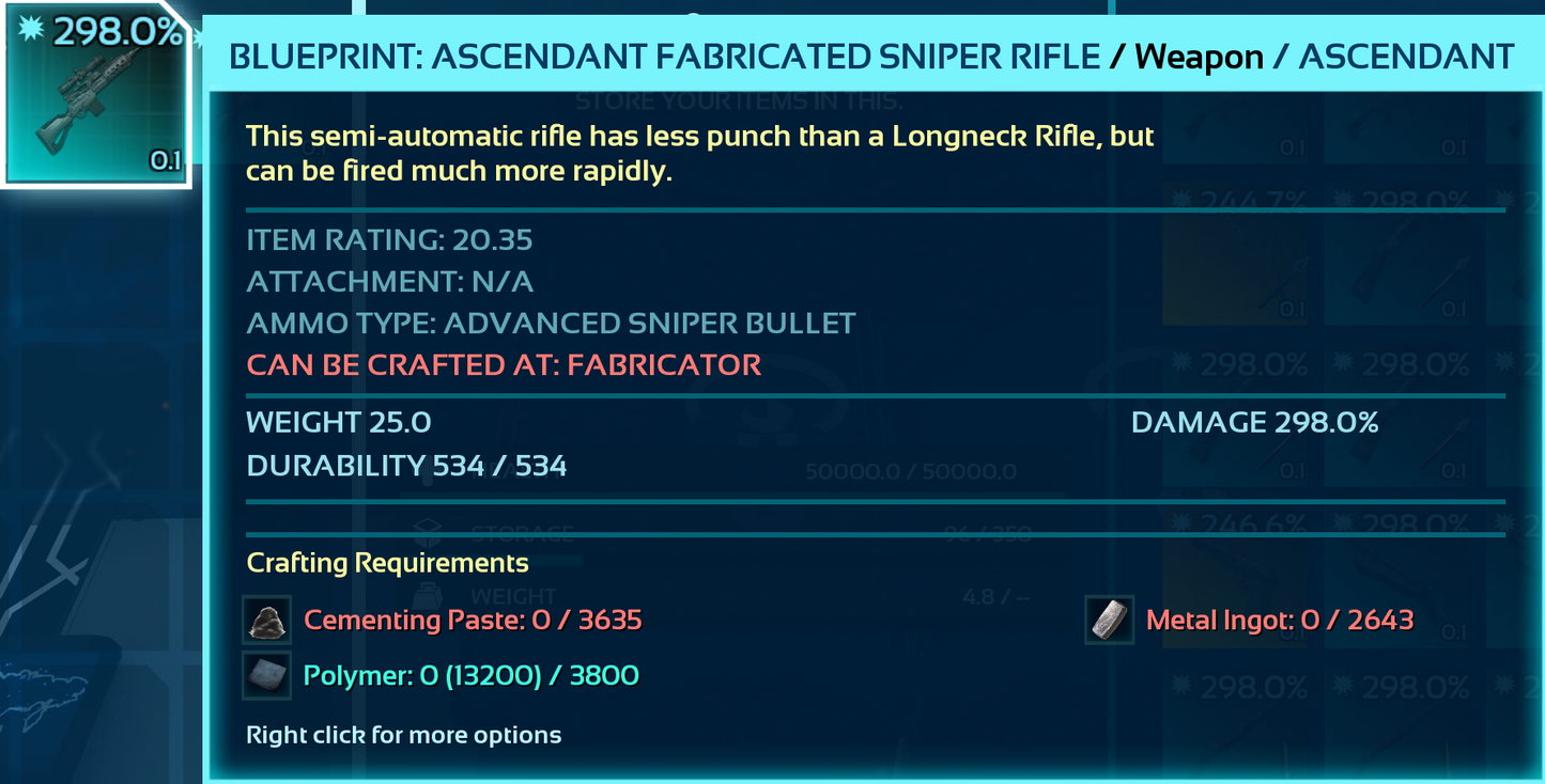 Blueprint: Sniper Rifle