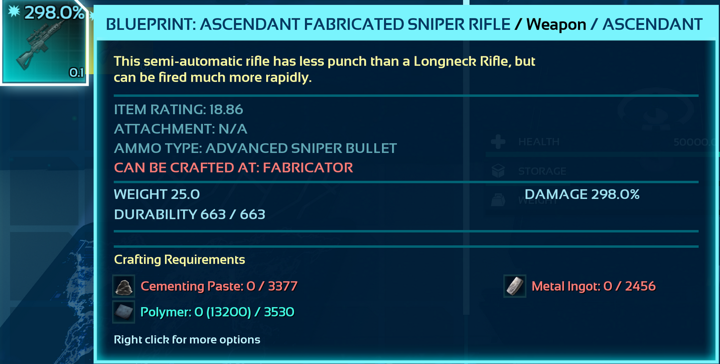 Blueprint: Sniper Rifle