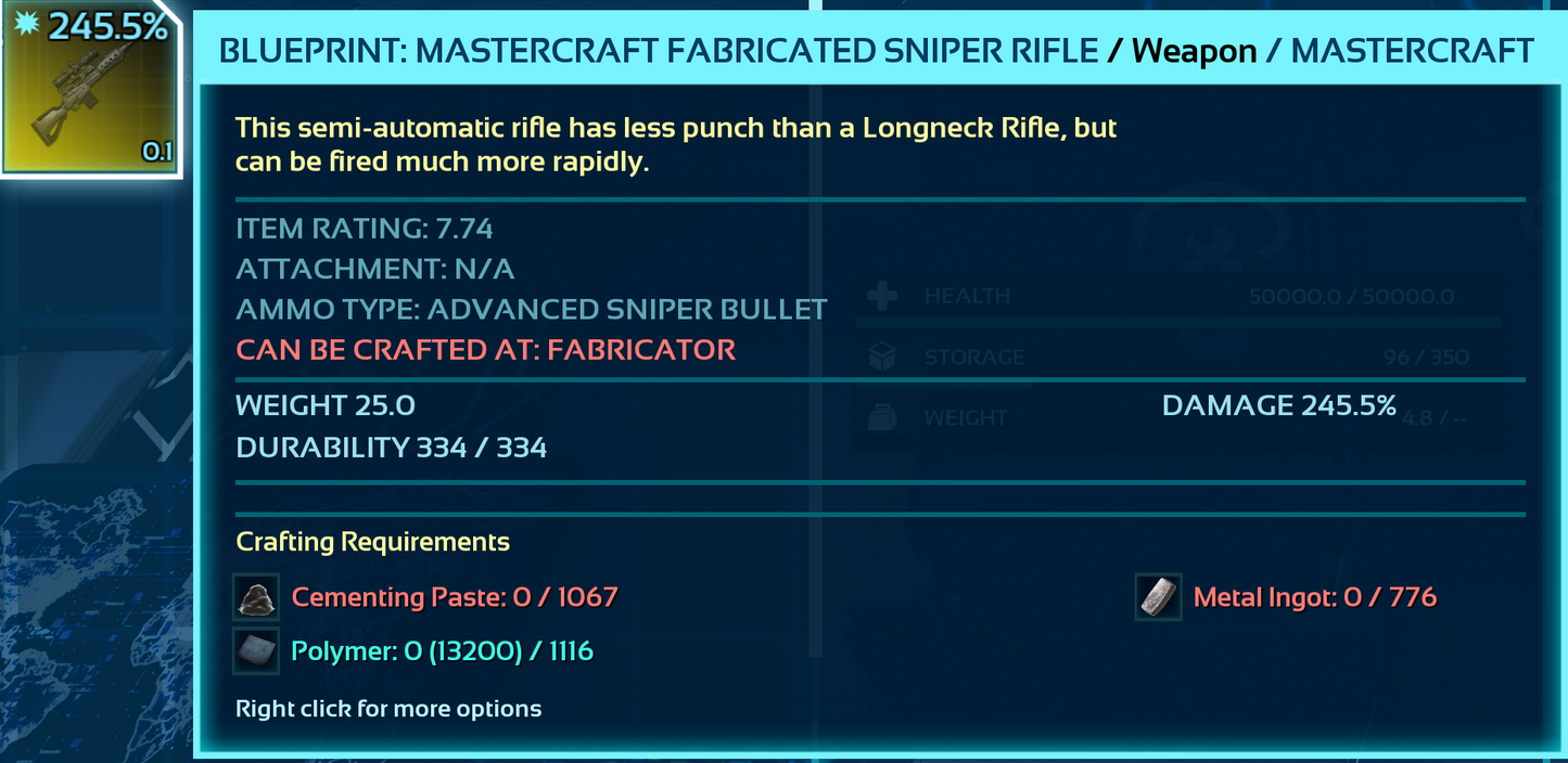 Blueprint: Sniper Rifle