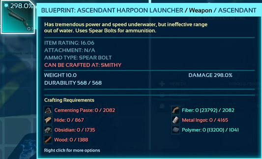 Blueprint: Harpoon Launcher