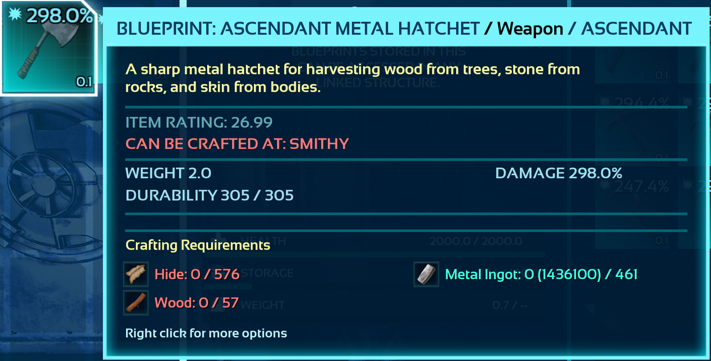 Metal Hatchet Blueprint
