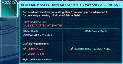 Metal Sickle Blueprints