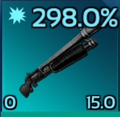 Crafted Pump Action Shotgun or Ammo 298.0%dmg 1252+Dura