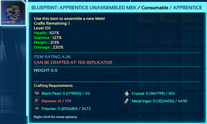 Mek Blueprint