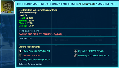 Mek Blueprint