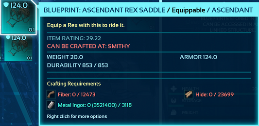 Rex Saddle Blueprint
