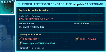 Rex Saddle Blueprint